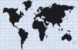 Binary Code World Map