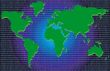 Binary Code World Map