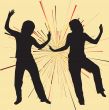 Dancing silhouettes