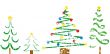 Grunge christmas trees