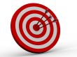 Row Red and White target