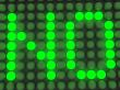 Luminous a word on the electronic display.