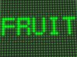 Luminous a word on the electronic display.