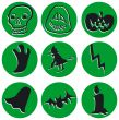 Nine different halloween icons