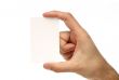 Man holding a business card