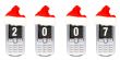 Four Christmas cellular mobile phones