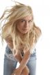 blond in blue jeans