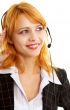 happy customer service girl