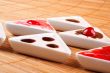 Desserts creamy in bamboo mat
