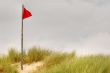red flag on beach