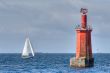 sailboat and lighthouse