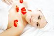 red flower petals spa