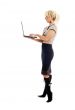 elegant businesswoman with laptop