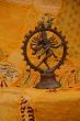 Bronze Shiva on yellow - orange