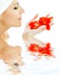 red petals in water #3