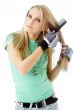 hair combing teenager girl