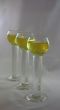 Three crystal liqueur glasses
