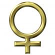 3D Golden Female Symbol