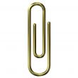 3D Golden Paper Clip