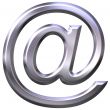 3D silver email symbol