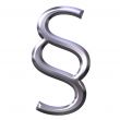 3D silver section symbol