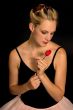 A ballerina with rose
