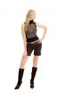 lovely blond in brown shorts and boots