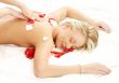 massage with flower petals