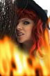 witch in fire