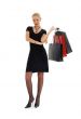 shopping blond in black dress #3