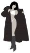 Silhouette of the girl.