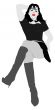 Silhouette of the girl.
