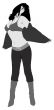 Silhouette of the girl.