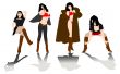 Four female silhouettes.
