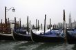 Gondolas in Venice lined up