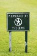 please keep off the grass sign