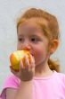 girl with apple