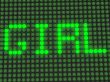 word on the electronic display