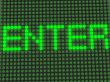 word on the electronic display