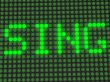 word on the electronic display
