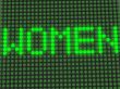 word on the electronic display