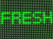 word on the electronic display