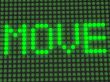 word on the electronic display