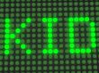 word on the electronic display