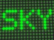 word on the electronic display