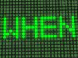 word on the electronic display