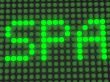 word on the electronic display