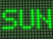 word on the electronic display