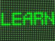 word on the electronic display