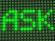 word on the electronic display